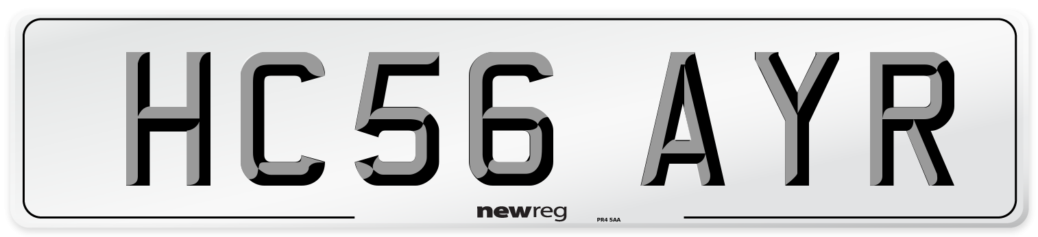 HC56 AYR Number Plate from New Reg